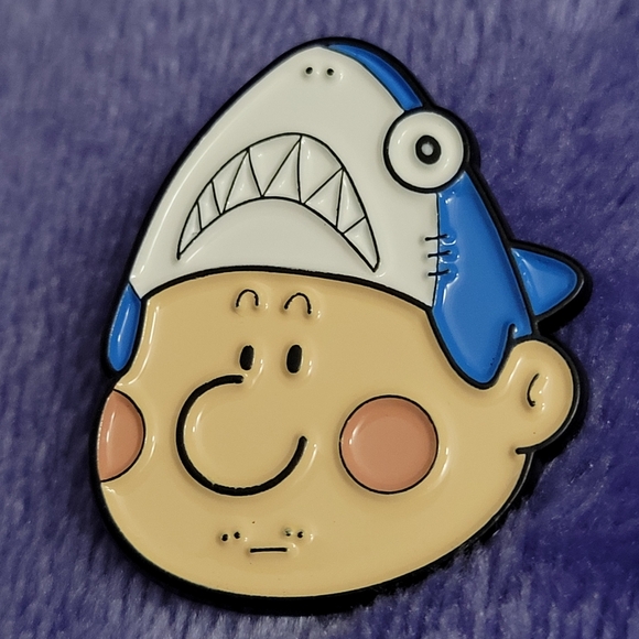 Blue Shark Guy Enamel Pin - Picture 10 of 10